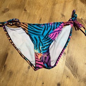 OP bikini bottoms Sz M (7-9) drawstring sides bathing suit